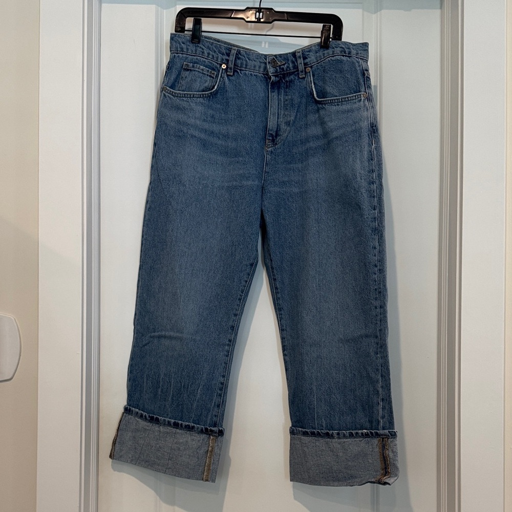 Mango Blue Cropped Women's Jeans